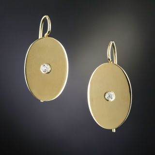 Victorian Oval Diamond Earrings  - 0