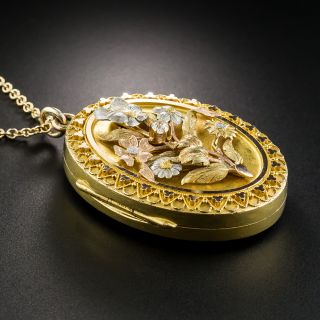 Victorian Oval Floral Locket 