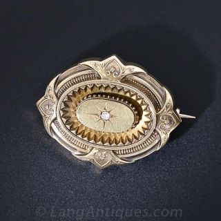 Victorian Oval Locket Brooch