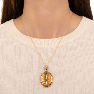 Victorian Oval Pearl Locket