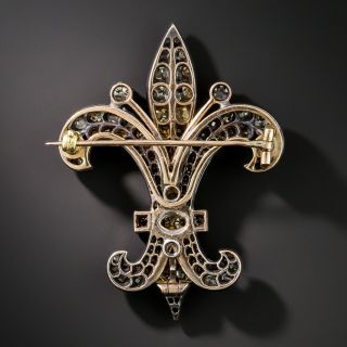Victorian Diamond Fleur-De-Lys Pendant/Brooch