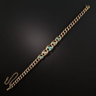 Victorian Pearl and Turquoise Bracelet