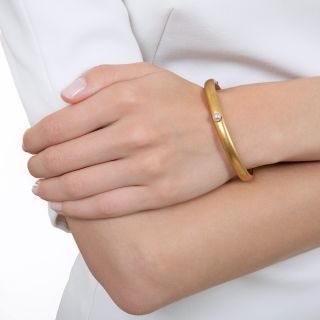 Victorian Pearl Bangle Bracelet