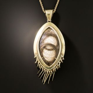Victorian Pendant Tassel Locket Necklace