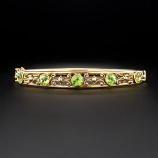 Victorian Peridot Bangle Bracelet - 2