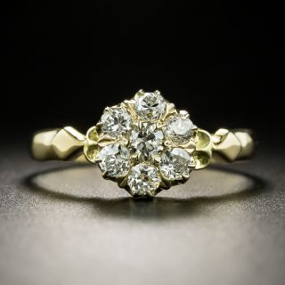 Victorian Petite Diamond Cluster Ring - 2