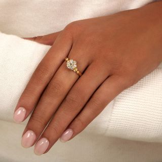 Victorian Petite Diamond Cluster Ring
