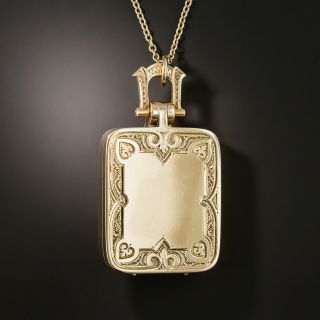 Victorian Picture Agate, Gold-In-Quartz and Bloodstone Locket