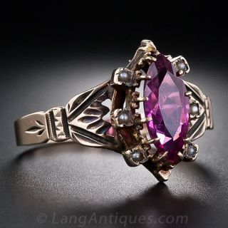 Victorian Pink Tourmaline Ring