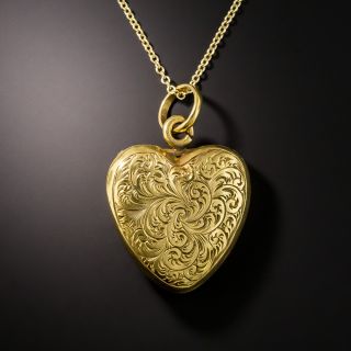 Victorian Puffed Heart Locket - 2