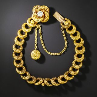Victorian Repoussé Diamond Bracelet - 2