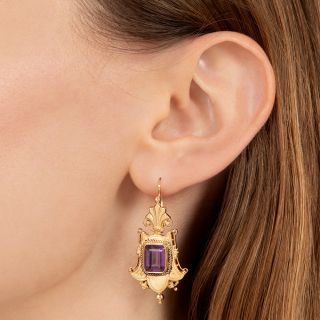 Victorian Restrospective Amethyst Dangle Earrings
