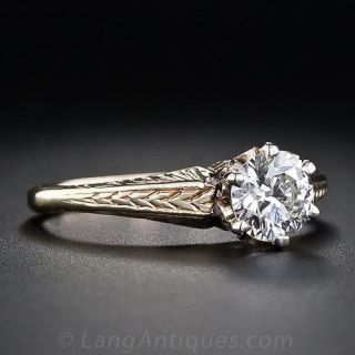Victorian Retrospective .65 Carat Diamond Engagement Ring