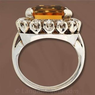 Victorian Retrospective Citrine and Diamond Ring