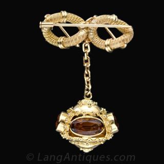 Victorian Retrospective Citrine Brooch