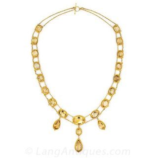 Victorian Retrospective Citrine Necklace