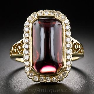 Victorian Retrospective Garnet and Diamond Ring