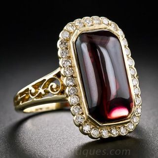 Victorian Retrospective Garnet and Diamond Ring