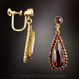 Victorian Retrospective Garnet Drop Earrings