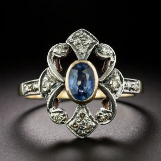 Victorian Retrospective Sapphire and Diamond Dinner Ring - 3