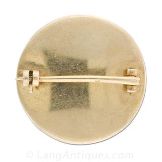 Victorian Reverse Intaglio Essex Crystal Forget-Me-Not Brooch
