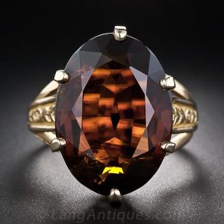 Victorian Revival Garnet Ring