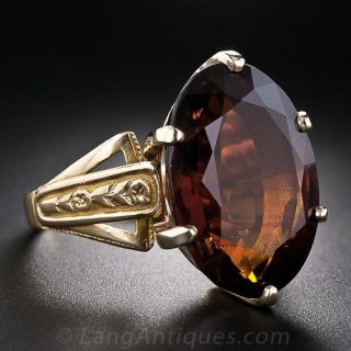Victorian Revival Garnet Ring