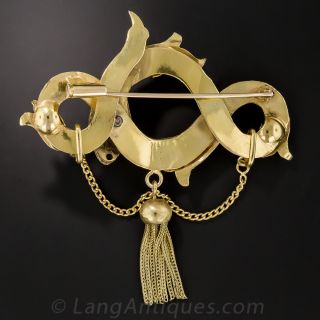 Victorian Revival Snake Brooch 