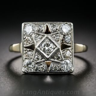 Victorian Revival Two-Tone Diamond Ring