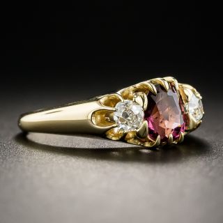 Victorian Rhodolite Garnet and Diamond Ring