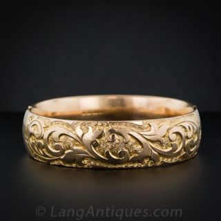 Victorian Gold Bangle Bracelet 