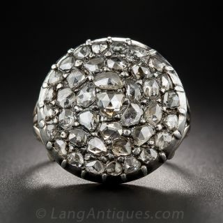 Victorian Rose-Cut Diamond Cluster Ring - 2
