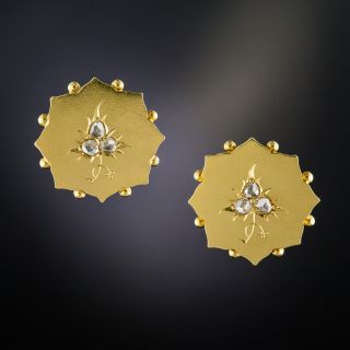 Victorian Rose-Cut Diamond Earrings - 2
