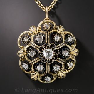 Victorian Rose Cut Diamond Necklace