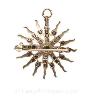 Victorian Rose-cut Diamond Starburst Pin/Pendant