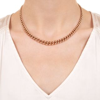 Victorian Rose Gold Curb Chain