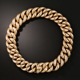 Victorian Rose Gold Curb Link Bracelet - 2