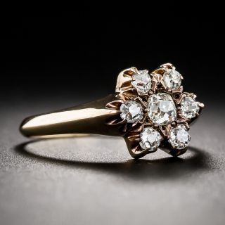 Victorian Rose Gold Diamond Cluster Ring c.1885