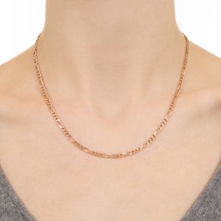Victorian Rose Gold Figaro Chain