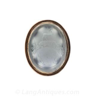 Victorian Rose Gold Fob with Carved Seal