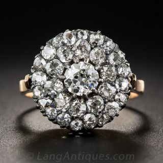 Victorian Round Cluster Diamond Ring - 2