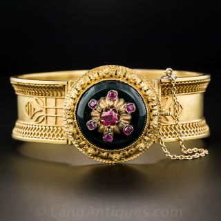 Victorian Ruby and Bloodstone Bracelet