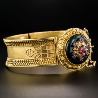 Victorian Ruby and Bloodstone Bracelet