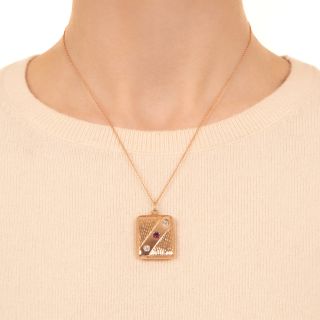 Victorian Ruby and Diamond Locket