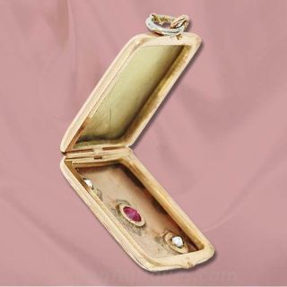 Victorian Ruby and Diamond Locket
