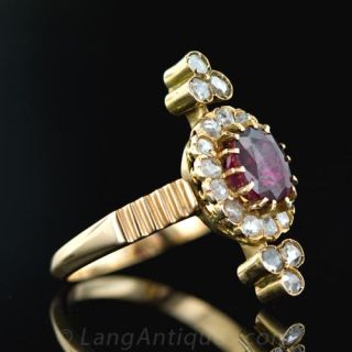 Victorian Ruby and Diamond Ring