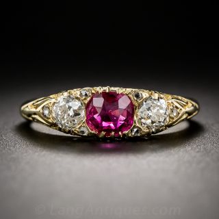 Victorian Ruby and Diamond Ring