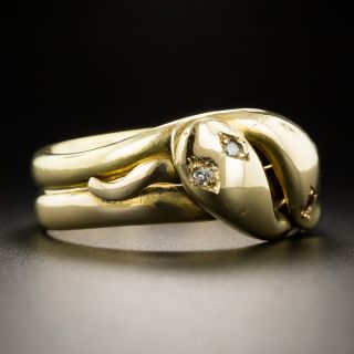 Victorian Ruby and Diamond Snake Ring
