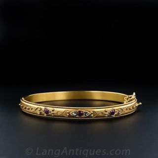 Victorian Garnet Gold Bracelet 