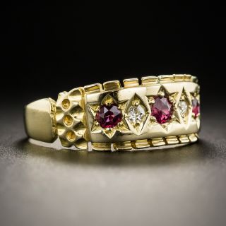 Victorian Ruby Diamond Band Ring